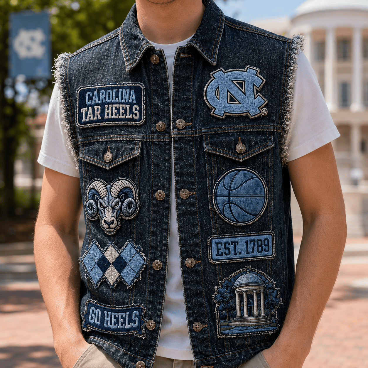 UNC PREMIUM DENIM VEST TTNL