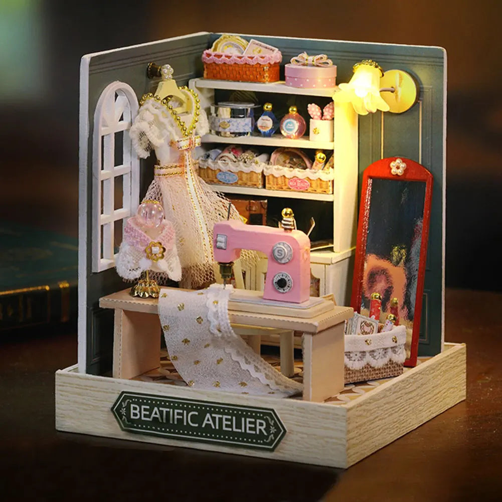 DIY Miniature Dollhouse Kit With Furniture Mini Dollhouse Model Kit Home Bedroom Decor Creative Room Wooden Doll House
